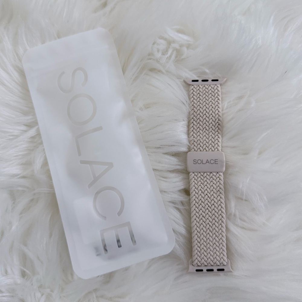 Solace Cream Braided Loop Watch Band for Women - Picture 4 of 10